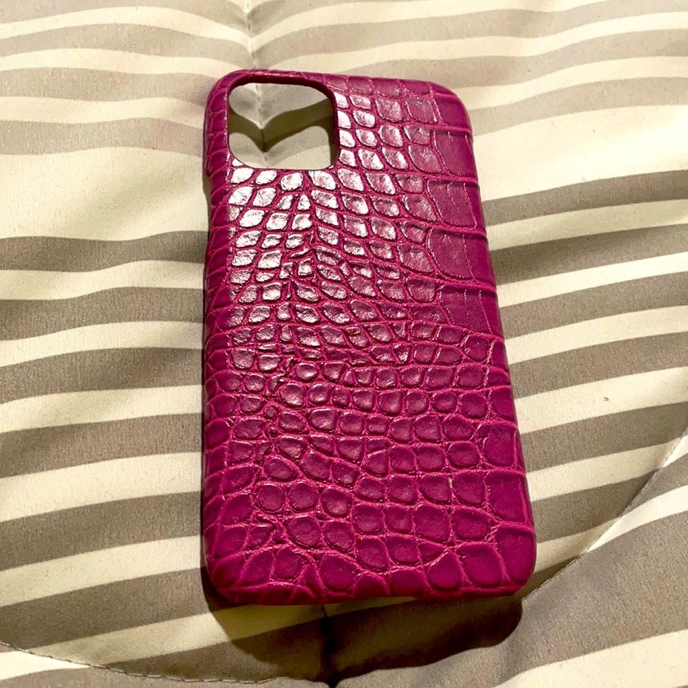 Orchid Faux Crocodile iPhone Case